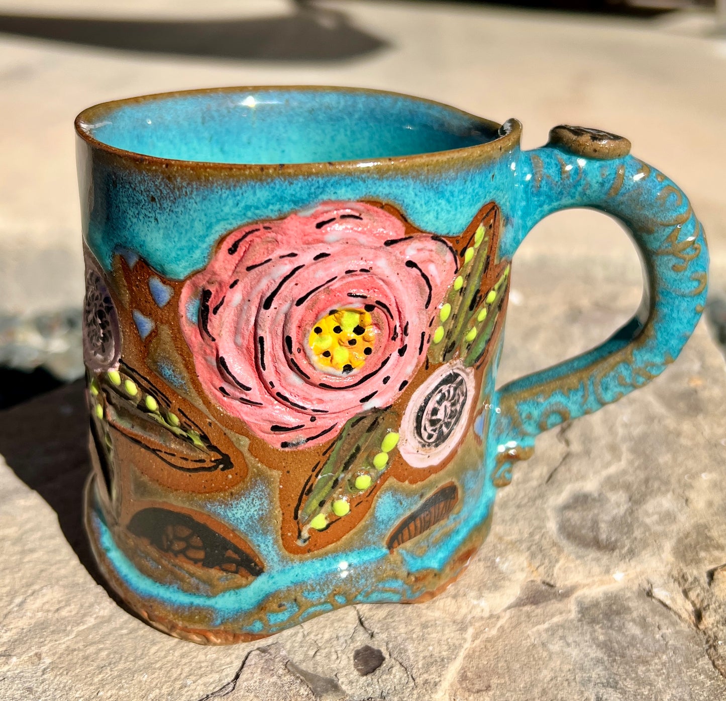 Pink Flower Mug