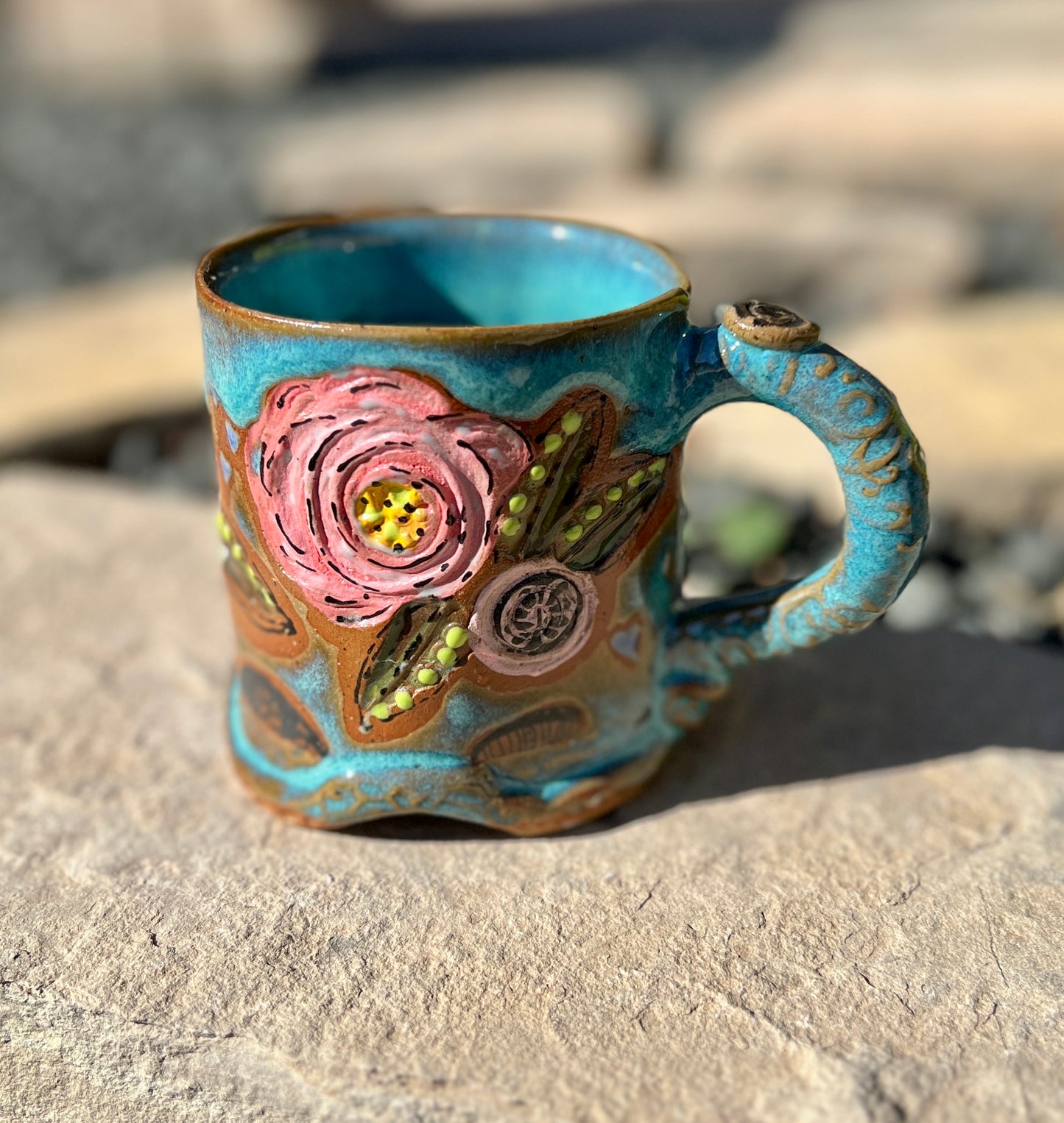 Pink Flower Mug