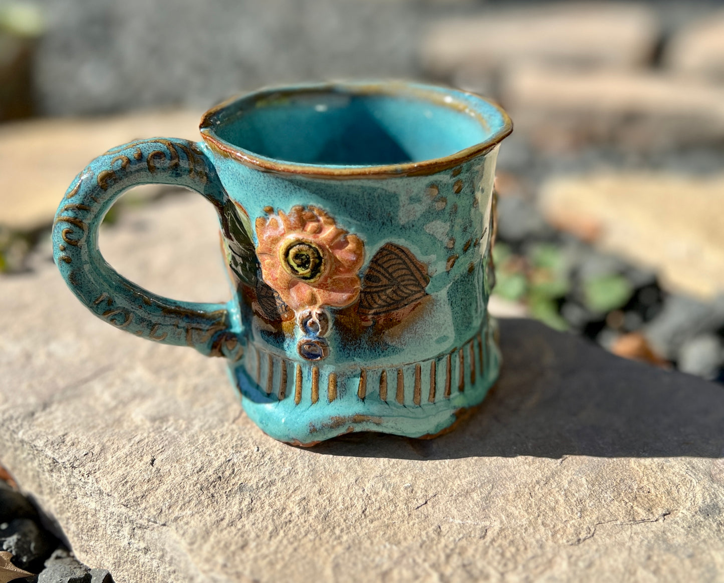 Dusty Pink Flower Mug