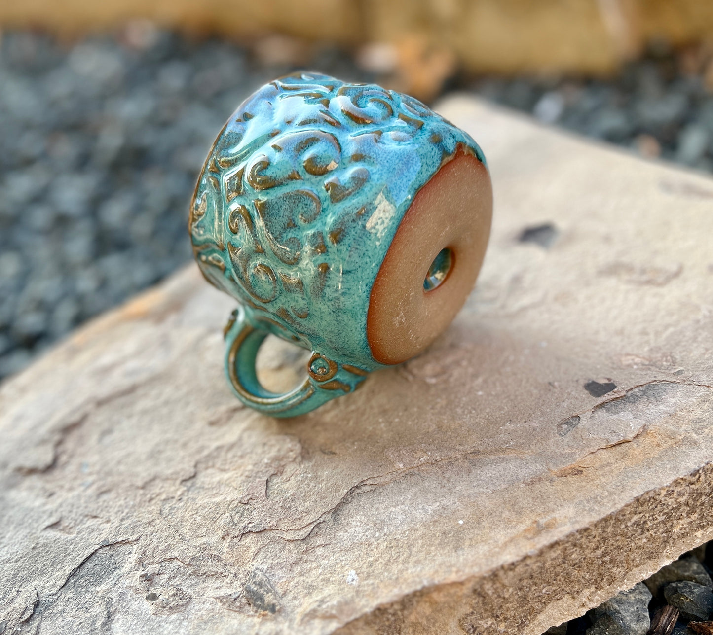 Round Body Blue Jewel Mug