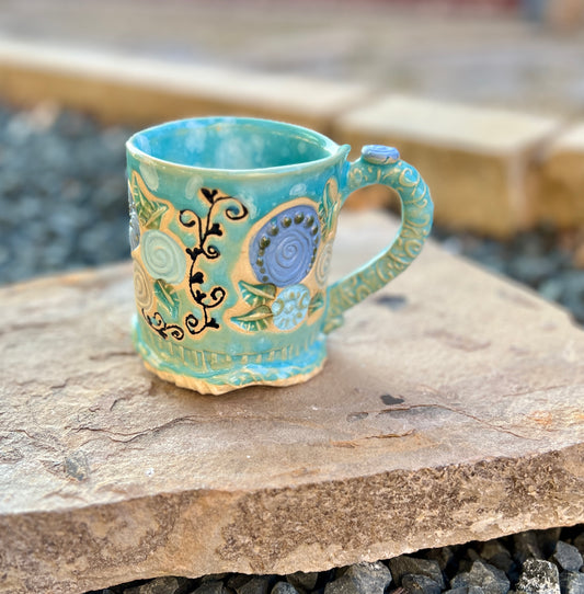 Hues of blue mug