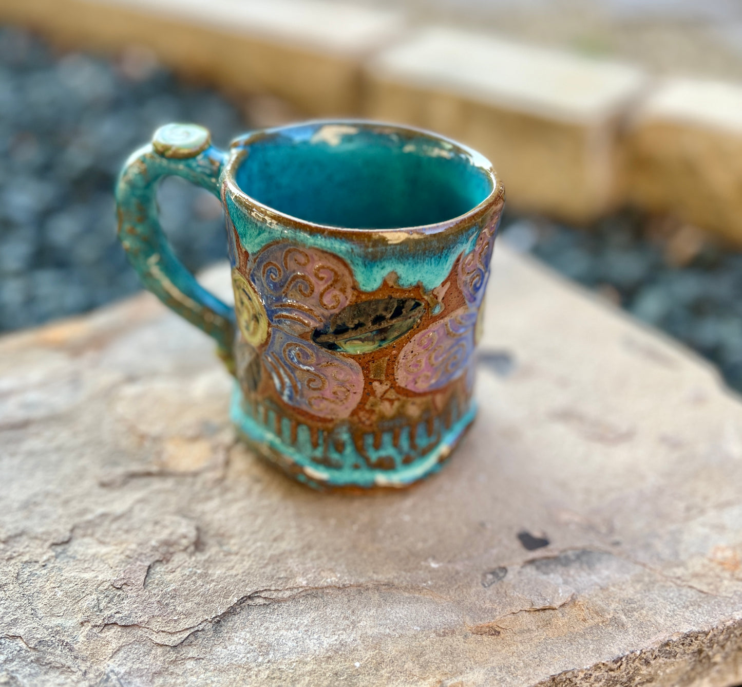 Tropical pink and purple Flower Mug