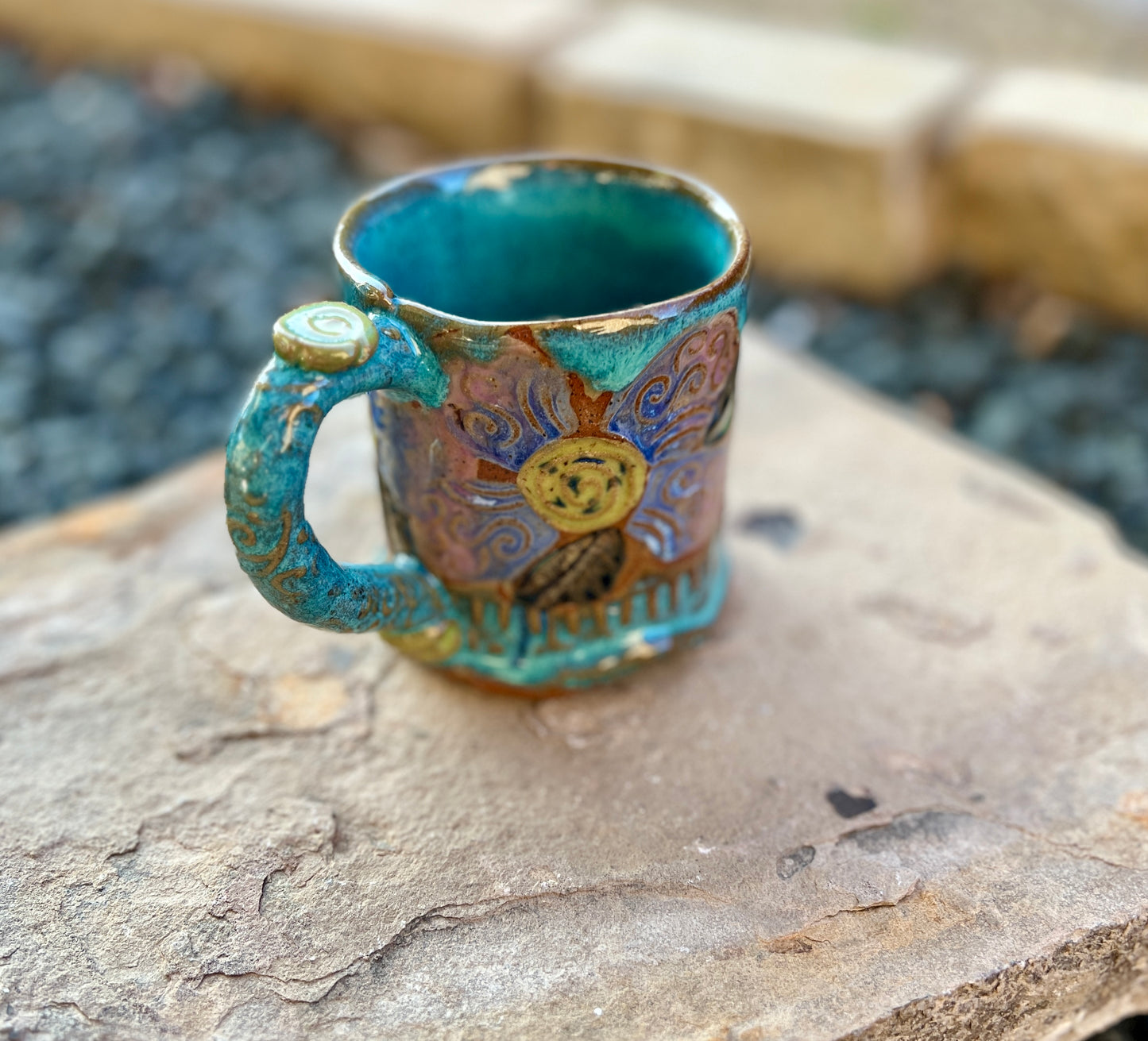 Tropical pink and purple Flower Mug