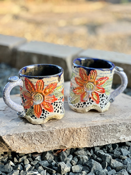 Sunset daisy mug